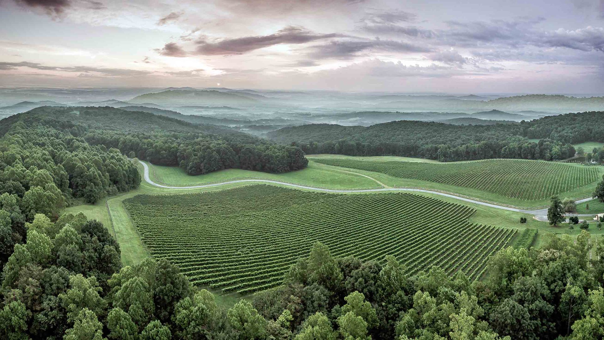 Looking out over the countryside of Old Salem.